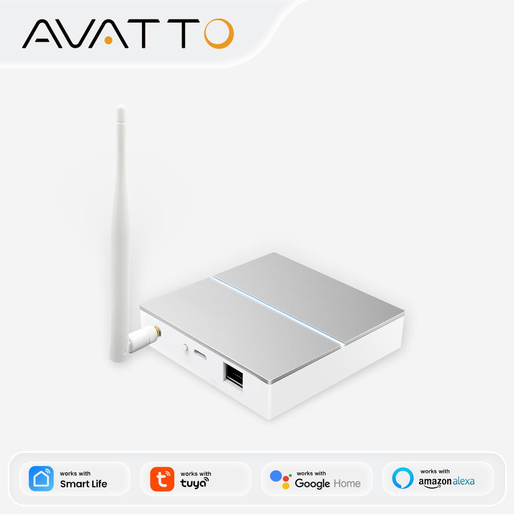 Smart Home Automation Kit - AVATTO Tuya ZigBee Gateway with Antenna