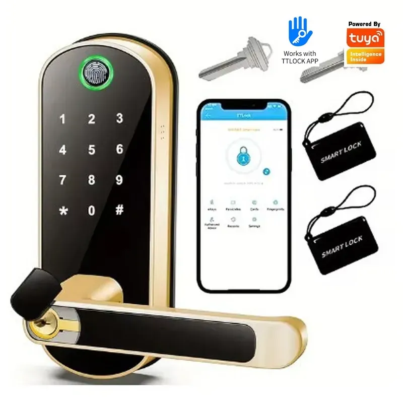 Single Tongue Password Fingerp - Smart Door Lock Wifi review and price