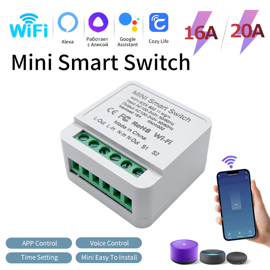 16A 20A Smart WiFi Wireless Li - Smart Light Switch Wifi review and price