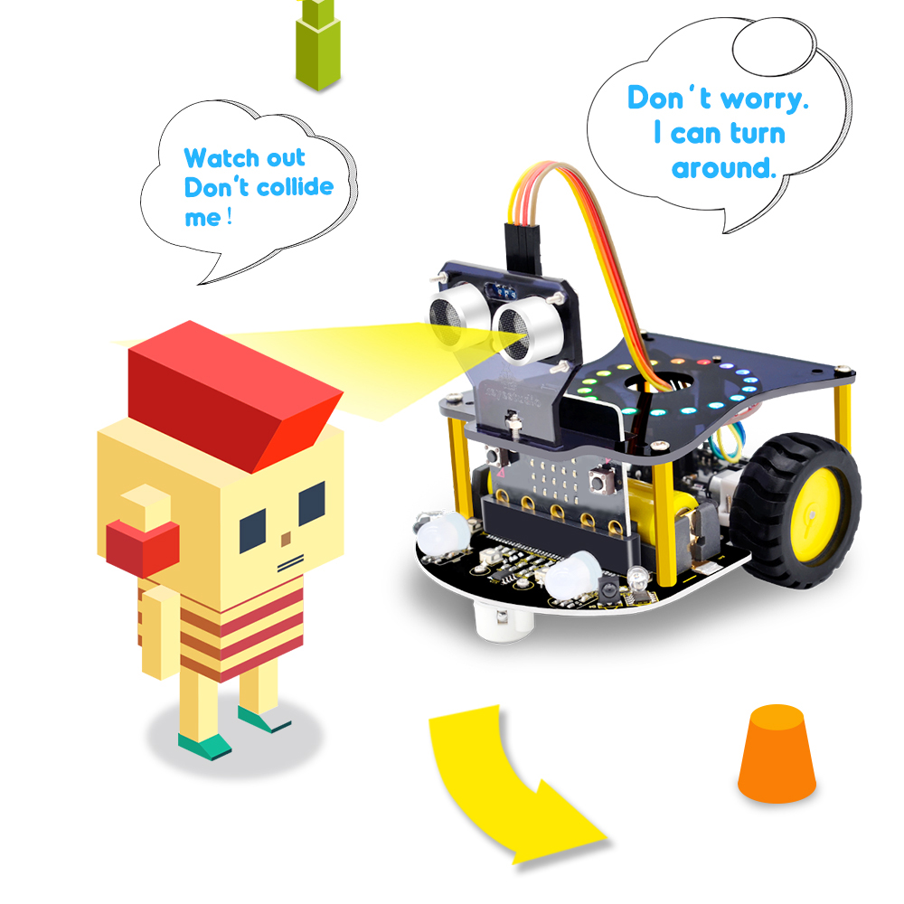 Kidsbits 2WD Microbit V2 Robot - Esp32 Smart Home Kit review and price