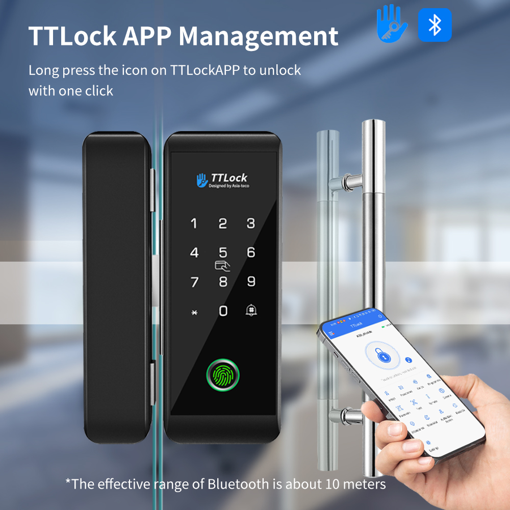 TTLOCK Smart Glass Lock Finger - Smart Door Lock Wifi review and price